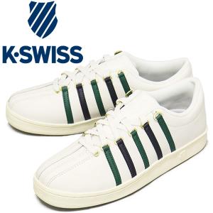 K-SWISS (ケースイス) 36101831 CLASSIC 88 VTG クラシック ビンテージ レザースニーカー Off White x Green x navy KS075｜threewoodjapan