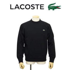 LACOSTE (ラコステ) SH100EL プレミアムコットン クルーネックスウェット 031ブラック LC264｜threewoodjapan