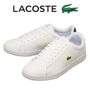 LACOSTE (ラコステ) SM00034 CARNABY EVO CGR 2224 SMA メンズ スニーカー 1R5 WHT x DK GRN LC294｜threewoodjapan