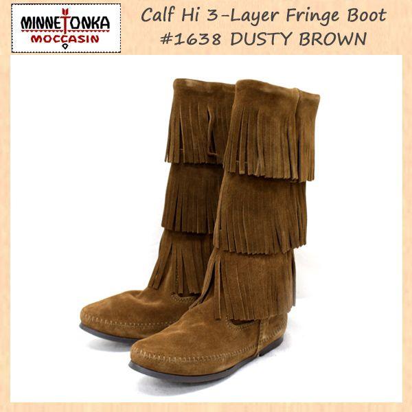 sale セール MINNETONKA(ミネトンカ)Calf Hi 3-Layer Fringe B...