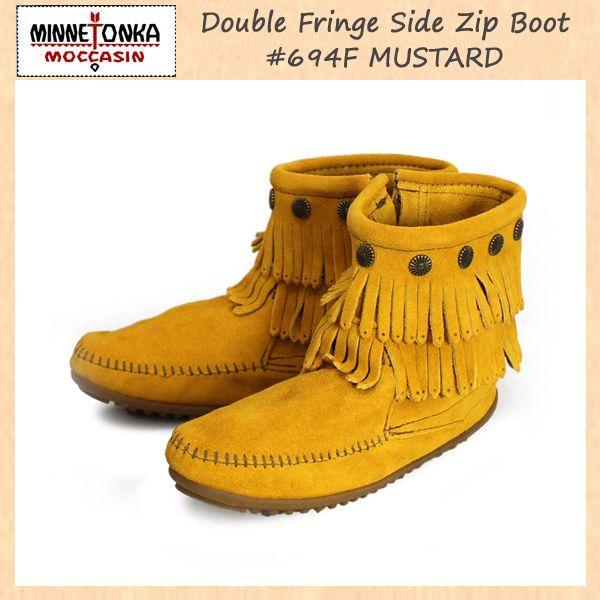 MINNETONKA(ミネトンカ)Double Fringe Side Zip Boot(ダブルフリ...