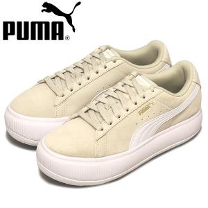 PUMA (プーマ) 380686-16 スウェード マユ レザー レディーススニーカー 16Putty-Puma White PM171｜threewoodjapan