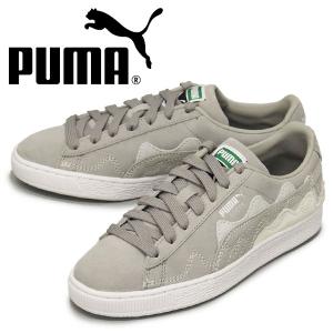 PUMA (プーマ) 393257 スウェード サウンドウェーブ スニーカー 03 CONCRETE GRAY PM237｜threewoodjapan