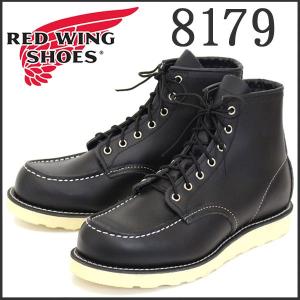 RED WING(レッドウィング) 8179　6inch CLASSIC MOC TOE(クラシックモックトゥ) ブーツ Traction Tred Sole BLACK CHROME LEATHER｜threewoodjapan