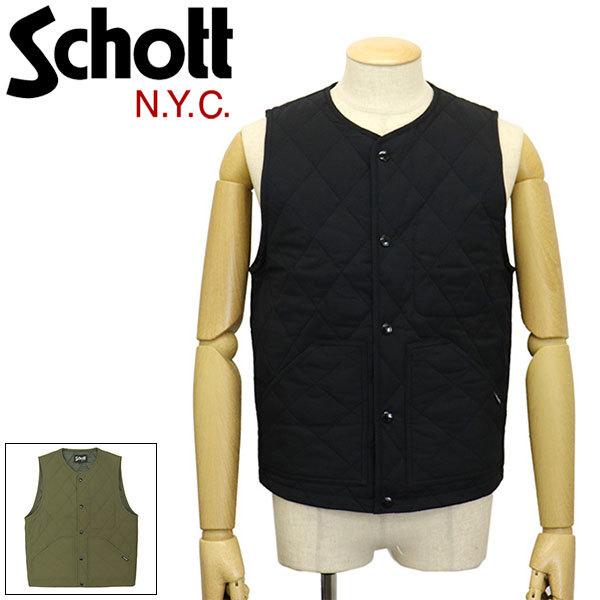 Schott (ショット) 3112080 QUILTING WORK VEST キルティング ワー...