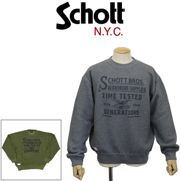 Schott (ショット) 5232009 SALT AND PEPPER CREW SWEAT T...