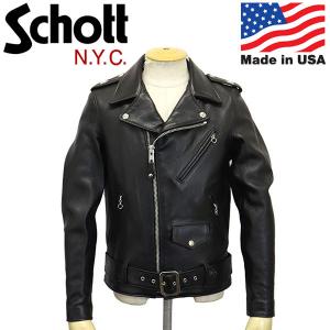 Schott (ショット) 7646 217US SHEEP ONE STAR RIDERS JKT シープ ワンスター ライダースジャケット 09BLACK｜threewoodjapan