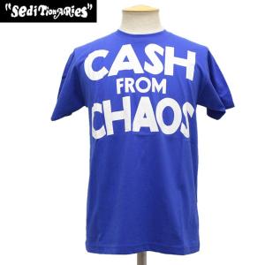 SEDITIONARIES by 666 (セディショナリーズ) CASH FROM CHAOS Tシャツ ブルー STO0010｜threewoodjapan