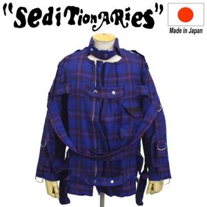 SEDITIONARIES by 666セディショナリーズ Bondage Jacket(ボンデッジ ボンテージジャケット) ブルータータンチェック STJ0002｜threewoodjapan