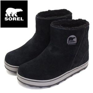 SOREL  LL5195 GLACY SHORT グレイシーショート レディース スノーブーツ 防水 010 BLACK/SHARK SRL030