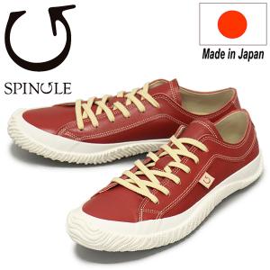 SPINGLE (スピングル) SP-110 カンガルーレザースニーカー 日本製 10Red SP004｜threewoodjapan