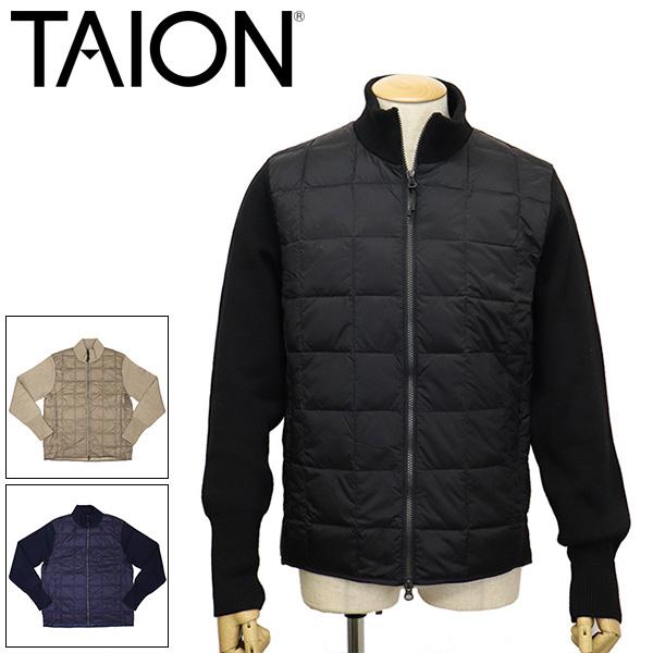 TAION (タイオン) 102WZSN HI NECK KNIT+DOWN JACKET ベーシッ...