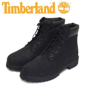 Timberland (ティンバーランド) 12907 6in Premium WP Boot 6インチ プレミアム ウォータープルーフ ブーツ レディース キッズ Black Nubuck TB186｜threewoodjapan