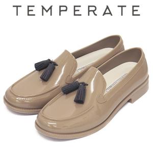 TEMPERATE (テンパレイト) TODD タッセルローファー レインシューズ TAUPExCHARCOAL TMP015｜threewoodjapan