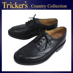 正規取扱店 Tricker's トリッカーズ 5633M COUNTRY BOURTON(カントリーバートン) ダブルレザーソール ブラックボックスカーフ TK001｜threewoodjapan