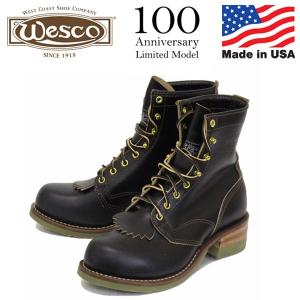 限定 WESCO (ウエスコ) 100th Anniversary Model 38RT Horsehide Jobmaster ホースハイド ジョブマスター ブーツ BLACK JM60｜threewoodjapan