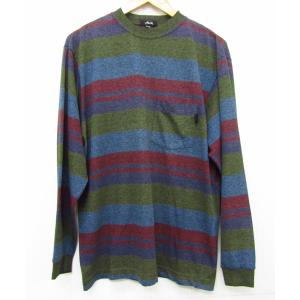 OLD STUSSY ステューシー ボーダー ロング Tシャツ 80's初期 SIZE:M メンズ ≡WF2431