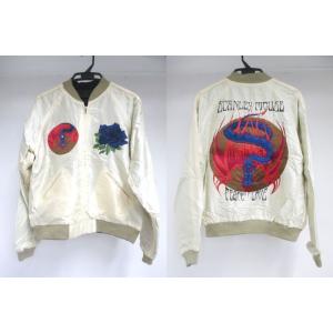 テーラー東洋 BONES AND ROSES×PEACE LOVE スタンリーマウス リバーシブルサテンスカジャン SIZE:M 中古 メンズ ∴WF1577｜thrift-webshop