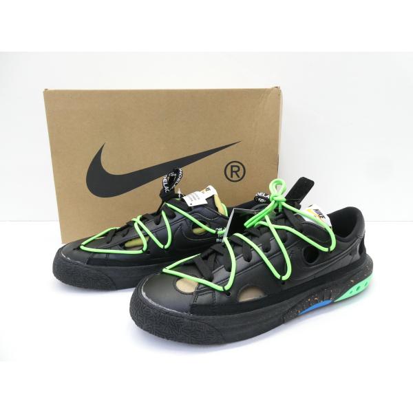 未使用 ナイキ NIKE × OFF-WHITE BLAZER LOW '77 OW Black &amp;...