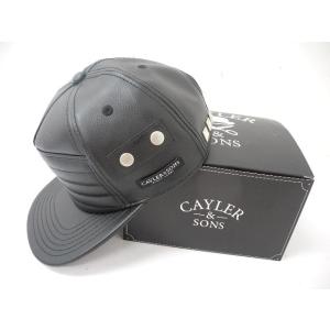 《帽子》CAYLER&SONS レザー CAP キャップ 帽子 ブラック/黒 SIZE:フリー【中古】｜thrift-webshop