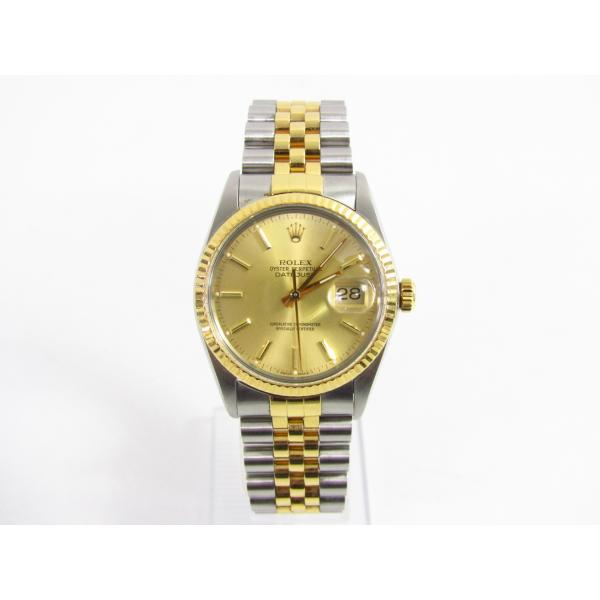 ROLEX ロレックス デイトジャスト コンビ 16013 ゴールド文字盤 自動巻き メンズ 腕時計...