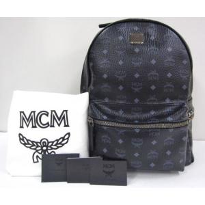 《メンズカバン》MCM エムシーエム MMK 6SVE38BK リュック デイバッグ バックパック 鞄 BLACK【中古】｜thrift-webshop