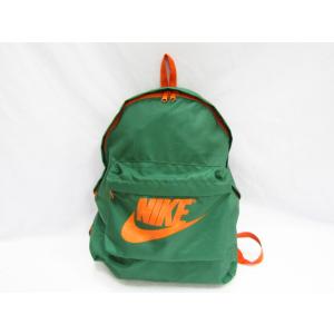 NIKE 90’s Vintage リュック ナイキ グリーン オレンジ ウエストストラップ部破損有り 当時物 中古品 ◆120348