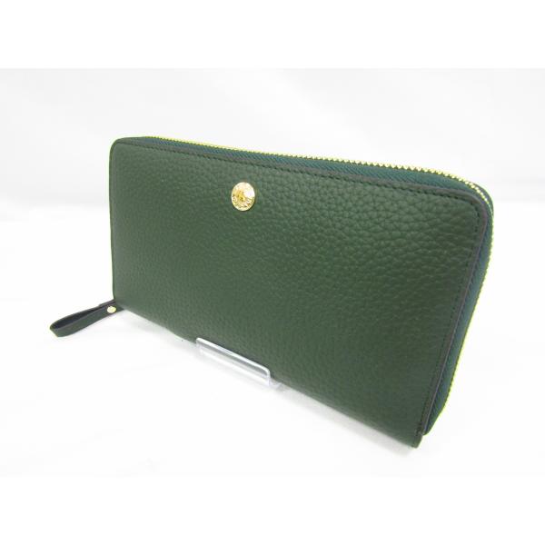 未使用 BARCOS バルコス ラウンドファスナーウォレット 長財布 緑 グリーン 未使用品★140...