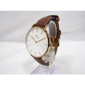 Daniel Wellington ダニエル ウェリントン classic B36R7 レザー レディース腕時計 茶 ブラウン 使用感あり 中古品 ■141080