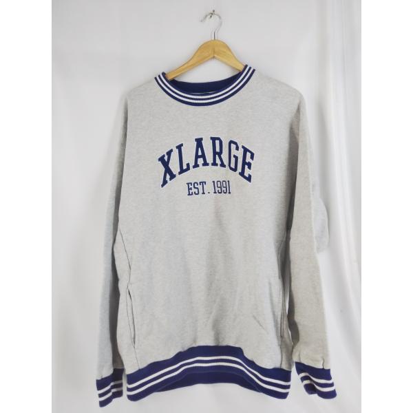 XLARGE RIB LINE CREWNECK SWEAT Lサイズ　エクストララージ　リブライン...