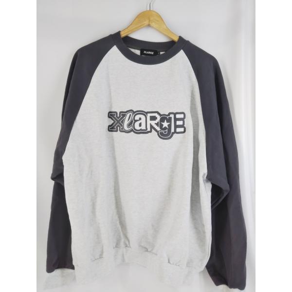 XLARGE RAGLAN CREWNECK SWEATSHIRT エクストララージ ラグラン クル...