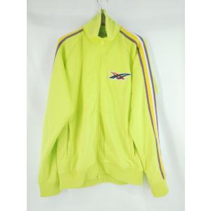 OnitsukaTiger オニツカタイガー 蛍光イエロー トラックジャケット XL イエロー ジャージ ダブルジップ デカロゴ