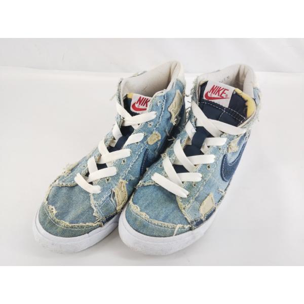 NIKE WMNS BLAZER MID ナイキ  デニム パッチワーク　308311-441 27...