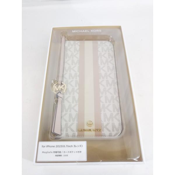 iPhone 15 Pro用 MICHAEL KORS ブックタイプケース with Tassel ...