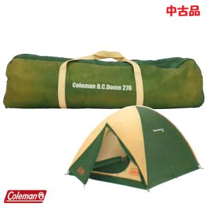中古 ※ジャンク品※ Coleman B.C.ドーム270 170T2350J 4〜5人用 グリーン・ベージュ ドーム型テント