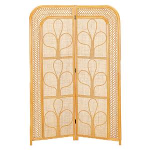 ラタンスクリーン ハイタイプ 2パネル B-203 今枝商店 メーカー取り寄せ品 / 籐 ラタン 籐家具 衝立 パーティション 間仕切り 高さ170m 2連 ブラウン