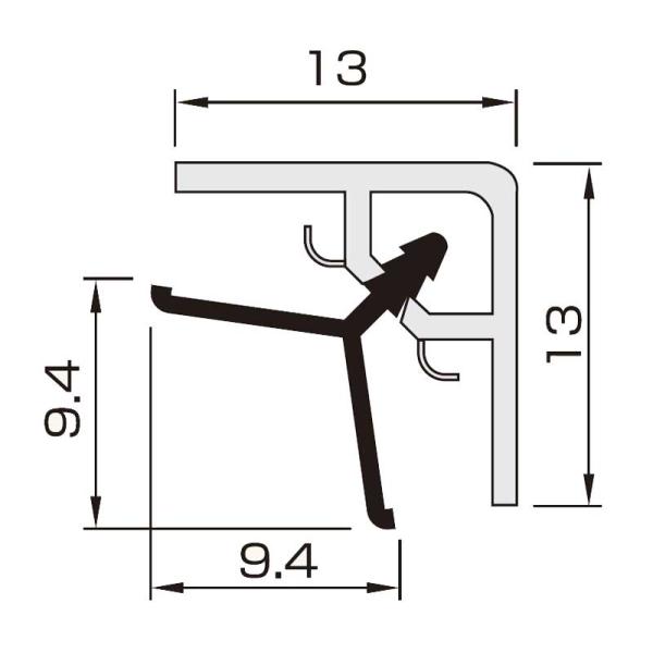 フクビ アルパレージ用　入隅（セパレート型） 1本  内装  アルパレージ部材