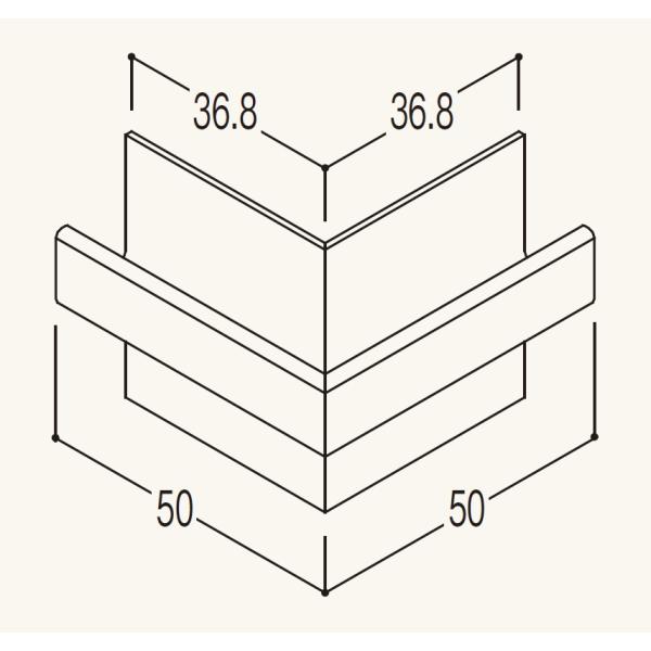 フクビ　カウンター見切用出隅　1個　FUKUVI 浴室用天井・壁装材　樹脂バスパネル用部材　コーナー...