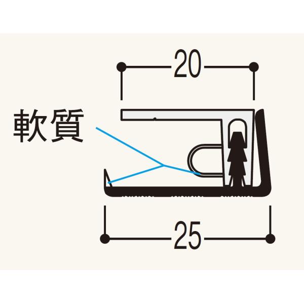 樹脂バスパネル用部材　見切　1本　FUKUVI 浴室用天井・壁装材　　周囲縁切り部材