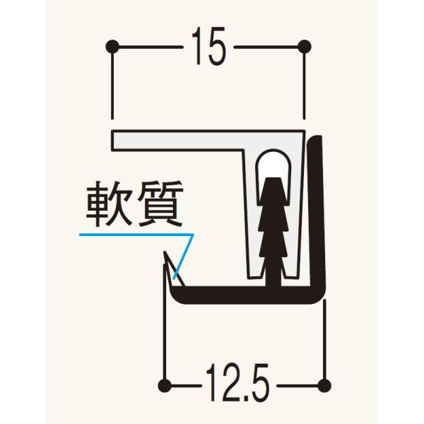 フクビ　見切S　1本　FUKUVI 浴室用天井・壁装材　樹脂バスパネル用部材　住宅専用部材