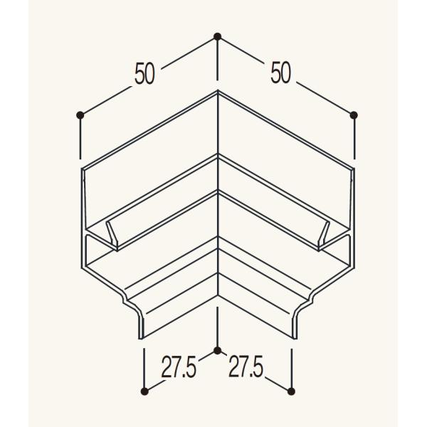 フクビ　水切2型用入隅　1個　FUKUVI 浴室用天井・壁装材　樹脂バスパネル用部材　
