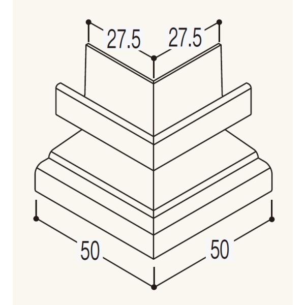 フクビ　水切2型用出隅　1個　FUKUVI 浴室用天井・壁装材　樹脂バスパネル用部材　水切コーナー出...