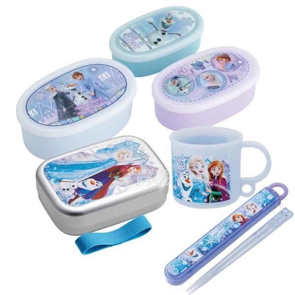 アナと雪の女王 25 お買得４点セット アルミお弁当箱 370ml 箸＆箸箱 コップ シール容器３個...