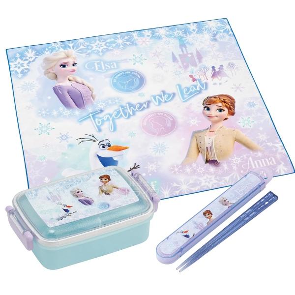 アナと雪の女王 26 角型お弁当箱 450ml 箸＆箸箱 ランチクロスセット