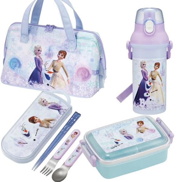 アナと雪の女王 26 お買得４点セット 角型お弁当箱 450ml トリオ ランチバッグ プラ水筒
