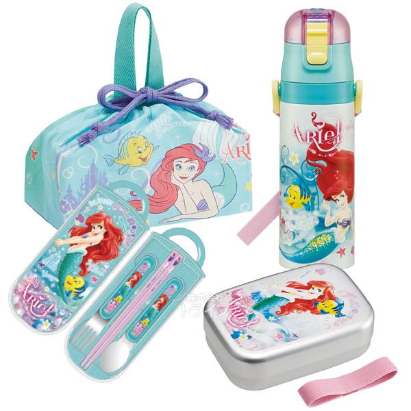 リトルマーメイド アリエル お買得４点セット アルミお弁当箱 370ml トリオ 巾着 水筒 ALB...