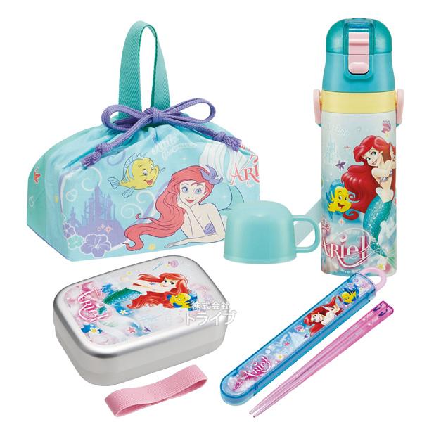 リトルマーメイド アリエル お買得４点セット アルミお弁当箱 370ml 箸＆箸箱 巾着 2WAY水...
