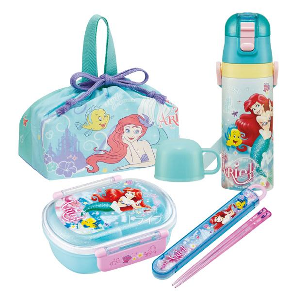 リトルマーメイド アリエル お買得４点セット 抗菌 お弁当箱 中子付 360ml 箸＆箸箱 巾着 2...