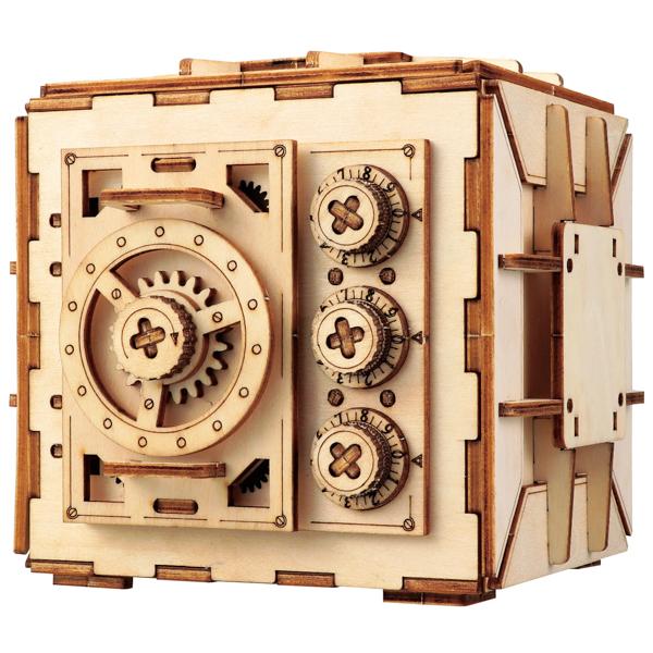 木製ダイヤル式金庫型貯金箱クラフトキット 工作キット  58431 ネコポス対応品 584317 ラ...