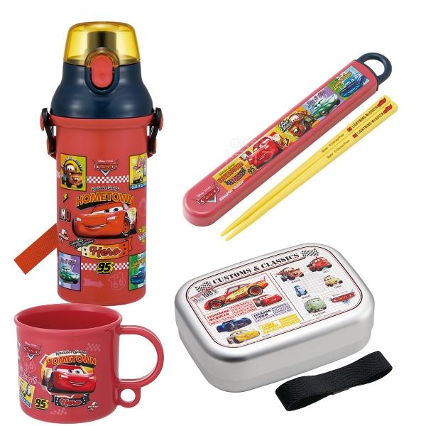 カーズ 26 お買得４点セット アルミお弁当箱 370ml 箸＆箸箱 コップ プラ水筒